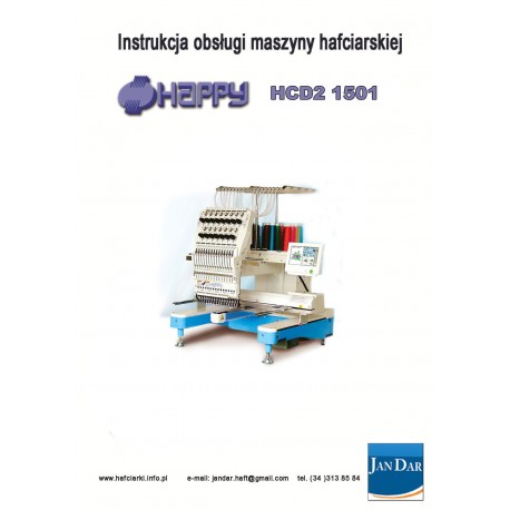 Instrukcja obsługi maszyny hafciarskiej HAPPY HCD2 1501