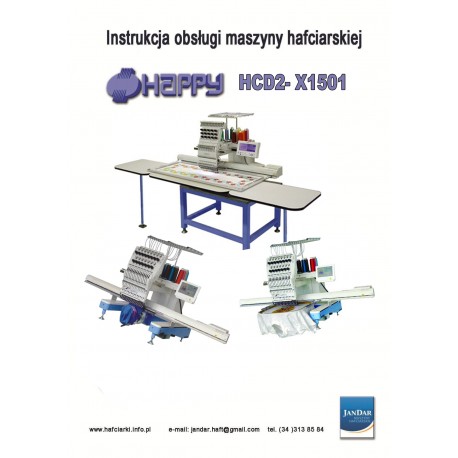Instrukcja obsługi maszyny hafciarskiej HAPPY HCD2x 1501